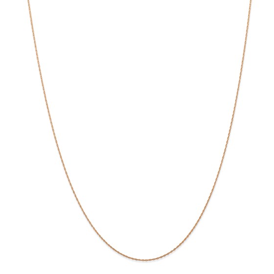 14k Rose Gold .5 mm Cable Rope Chain - 20 in. 14k Rose Gold .5 mm Cable Rope Chain - 20 in.
